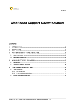 MobileIron Support Documentation