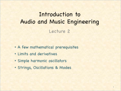 Lec #2 Notes - Electrical and Computer Engineering