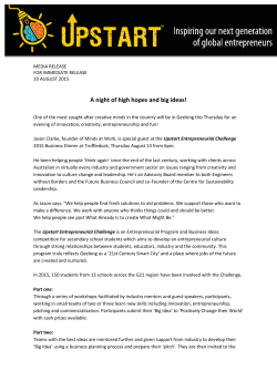 2015 Dinner Media Release