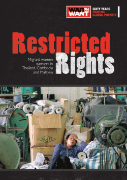 Migrant women workers in Thailand, Cambodia and