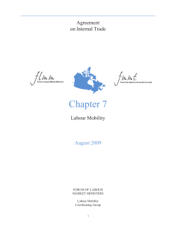 Chapter 7 - Labour Mobility Coordinating Group