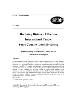 Declining Distance Effects in International Trade: Some Country