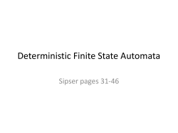 Deterministic Finite Automata (DFA)