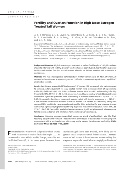 Fertility and Ovarian Function in High-Dose Estrogen