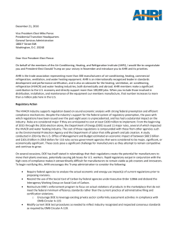 December 21, 2016 Vice President-Elect Mike Pence Presidential