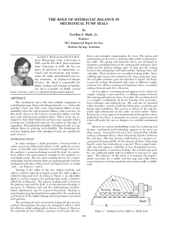 the role of hydraulic balance in mechanical pump seals