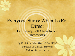 Everyone Stims: When To Re-Direct