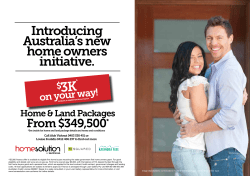 Introducing Australia`s new home owners initiative.