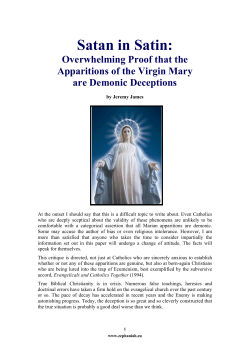 Overwhelming Proof that All of the Reported Apparitions of Mary are