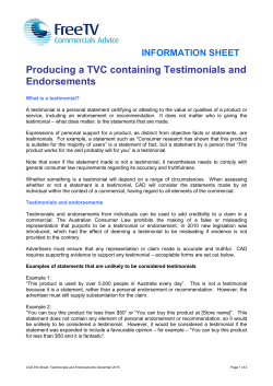 Testimonials - Free TV Australia