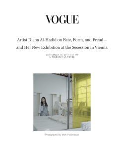 Artist Diana Al-Hadid on Fate, Form, and Freud&mdash; and Her New