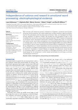Independence of valence and reward in emotional word processing