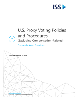 US Proxy Voting Policies and Procedures