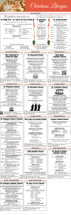 Christmas Liturgies - The Catholic Voice