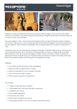 Classical Egypt - Wild Frontiers