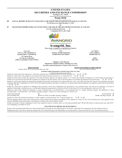 2015 Annual Report on Form 10K
