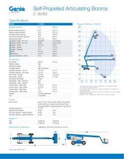 Self-Propelled Articulating Booms - Trade