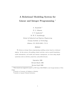 A Relational Modeling System
