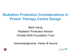 Radiation Protection Considerations in Proton Therapy Centre Design