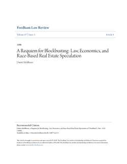 A Requiem for Blockbusting - FLASH: The Fordham Law Archive of