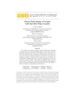 Planar Embeddings of Graphs with Specified Edge Lengths