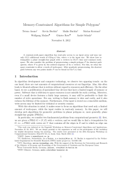 Memory-Constrained Algorithms for Simple Polygons