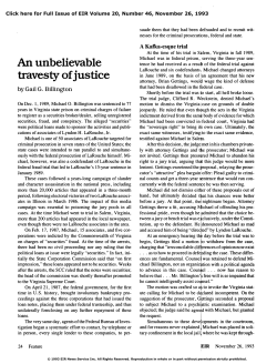 An Unbelievable Travesty of Justice