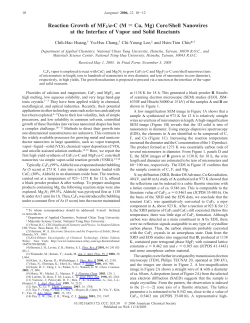 Reaction Growth of MF2/a-C (M = Ca, Mg) Core/Shell Nanowires at