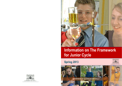 Information on The Framework for Junior Cycle