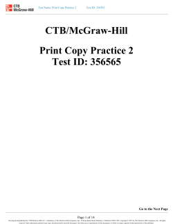 CTB/McGraw-Hill Print Copy Practice 2 Test ID: 356565