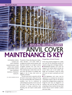ANVIL COVER MAINTENANCE IS KEY