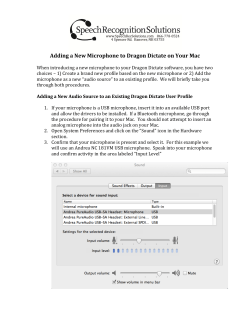 Adding a New Microphone to Dragon Dictate on Your Mac