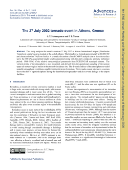 The 27 July 2002 tornado event in Athens, Greece