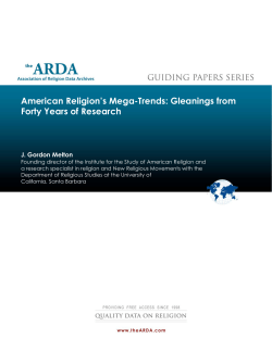 American Religion`s Mega-Trends