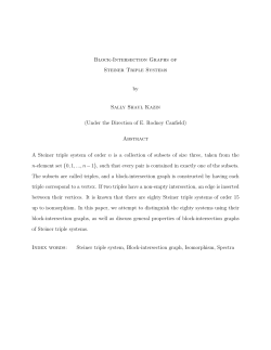 Block-Intersection Graphs of Steiner Triple Systems by Sally Shaul
