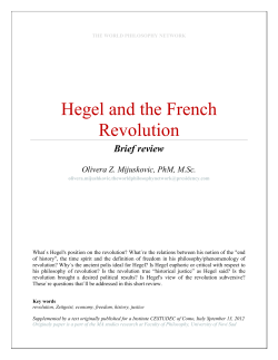 Hegel and the French Revolution