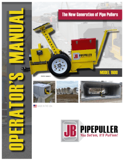 OPERATOR`S MANUAL - National Trench Safety