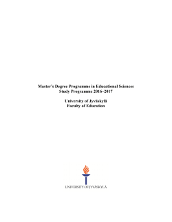 Study Programme 2016