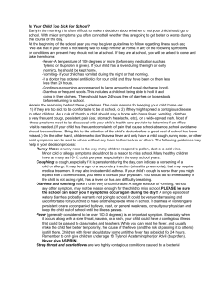 Is Your Child Too Sick For School?