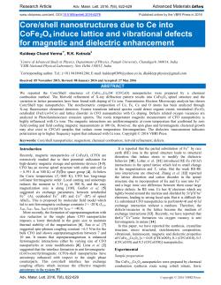 Core/shell nanostructures due to Ce into