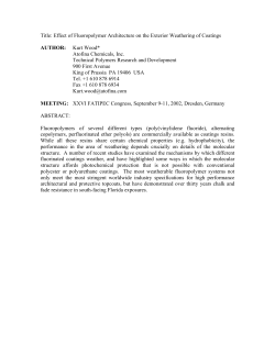 Title: Effect of Fluoropolymer Architecture on the Exterior Weathering