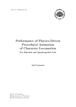 Performance of Physics-Driven Procedural Animation of