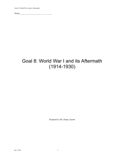 Goal 8 World War I - pauledwards