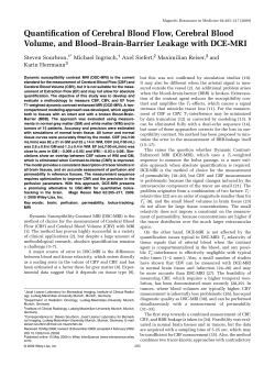 Quantification of cerebral blood flow, cerebral blood volume, and