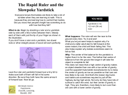 The Rapid Ruler and the Slowpoke Yardstick