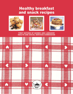 Healthy breakfast and snack repices