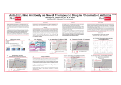 Latest poster on anti-citrulline antibody therapeutic