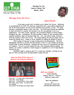 Message from the Prez: Matt Hanks