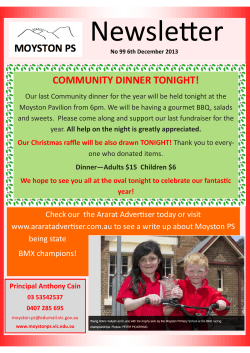 community dinner tonight! - Moyston Primary School