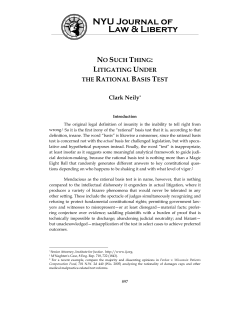 no such thing: litigating under the rational basis test